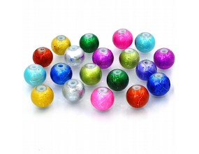 Koraliki Szklane Malowane Lakierowane 8mm 20szt