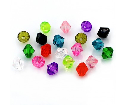 Koraliki Fasetowane Diamenciki mix 8mm 20szt