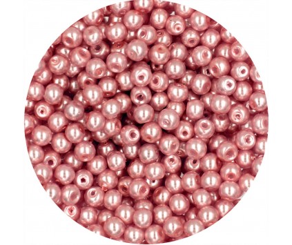 Koraliki szklane perły 4mm beżowe