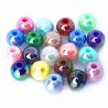 Koraliki Akrylowe Kulki Opalizujące 8mm 20szt Mix