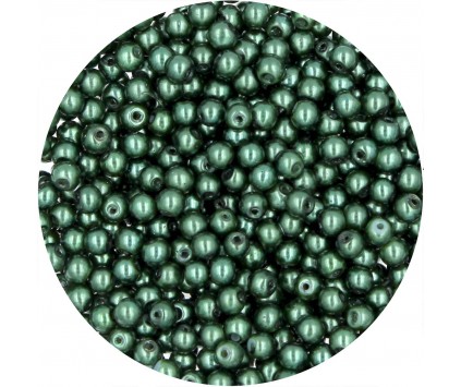 KORALIKI MROŻONE SZNUR 8mm SZKLANE 52szt mleczne