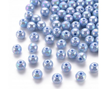 Koraliki Akrylowe Kule Kulki Opalizujące 8mm 20szt
