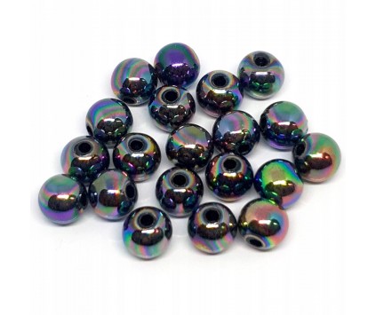 Koraliki Akrylowe Kule Kulki Opalizujące 8mm 20szt