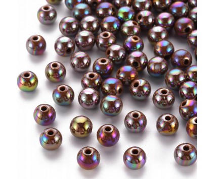 Koraliki Akrylowe Kule Kulki Opalizujące 8mm 20szt