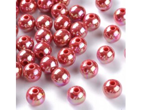 Koraliki Akrylowe Kule Kulki Opalizujące 8mm 20szt