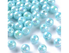 Koraliki Akrylowe Kule Kulki Opalizujące 8mm 20szt