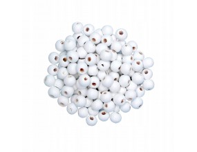 Koraliki Drewniane do Biżuterii Kula Drewno Białe 6mm 50szt