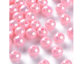 Koraliki Akrylowe Kule Kulki Opalizujące 8mm 20szt