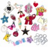 Zawieszki Emaliowane Charms + Ogniwa Mix 40 elem.