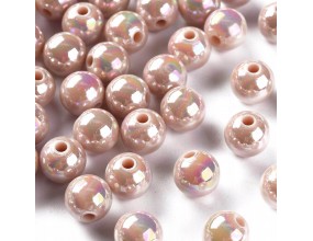 Koraliki Akrylowe Kule Kulki Opalizujące 8mm 20szt