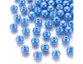Koraliki Akrylowe Kule Kulki Opalizujące 8mm 20szt