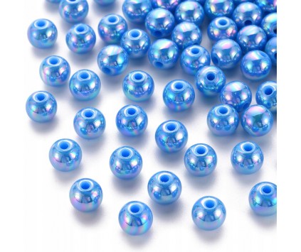 Koraliki Akrylowe Kule Kulki Opalizujące 8mm 20szt