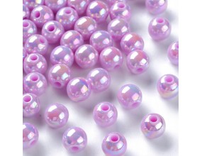 Koraliki Akrylowe Kule Kulki Opalizujące 8mm 20szt