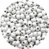 KORALIKI DREWNIANE DO BIŻUTERII BIAŁE 6mm 150szt