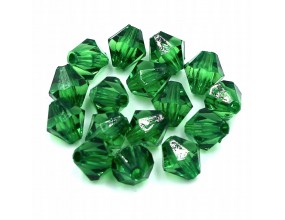 Koraliki Szlifowane Diamenciki 8mm 20szt Zielone C