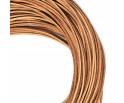 RZEMIEŃ Naturalny Skórzany Okrągły Brąz 2mm 1m MAT