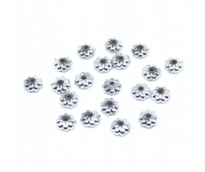 Przekładki Kwiatki Koraliki Akrylowe 6x3mm 20szt
