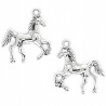 Zawieszka metalowa charms KOŃ 21x21mm 2szt srebrny