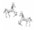 Zawieszka metalowa charms KOŃ 21x21mm 2szt srebrny