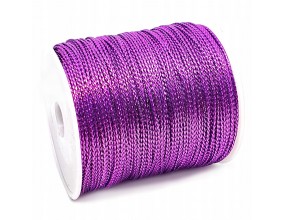 Sznurek Nylonowy Metalizowany 1mm 2m Fioletowy