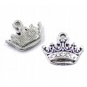 Zawieszka metalowa charms KORONA do Biżuterii Bransoletek 14.5x17.5mm 2szt