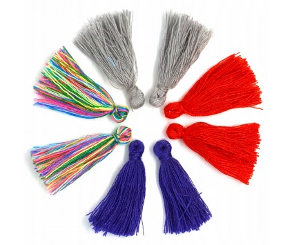 Zawieszka Chwost Bawełniany Frędzel Pompon mix 8sz