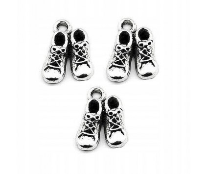 Zawieszka metalowa charms BUTY BUCIKI 14x10mm 3szt