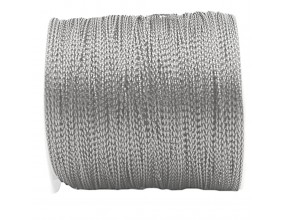Sznurek Nylonowy Metalizowany 1mm 2m Srebrny