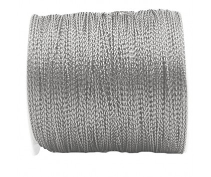 Sznurek Nylonowy Metalizowany 1mm 2m Srebrny