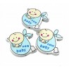 Koraliki Drewniane Dziecko Baby Shower 31mm 3szt