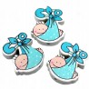 Koraliki Drewniane Dziecko Baby Shower 30mm 3szt