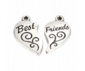 Zawieszka dla Przyjaciół Serce BEST FRIENDS zestaw PREZENT NA WALENTYNKI