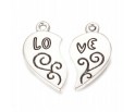 Zawieszka Charms Serce LOVE Dla Par Zakochanych