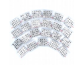 Koraliki Literki 6mm ALFABET A-Z po 20szt ZESTAW