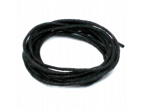 Sznurek Bawełniany Woskowany 1mm 1m Czarny