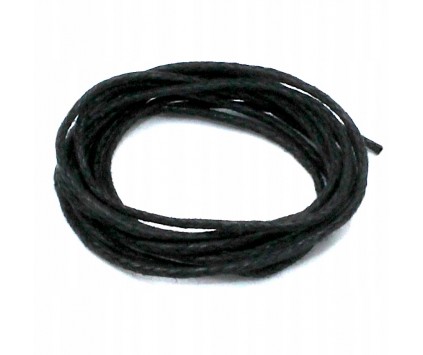 Sznurek Bawełniany Woskowany 1mm 1m Czarny