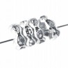 PRZEKŁADKI Z CYRKONIAMI CRISTAL SREBRNY 8mm 10szt