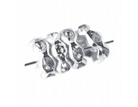 HURT PRZEKŁADKI Z CYRKONIAMI CRISTAL 8mm 30szt
