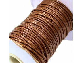 SZNUREK JUBILERSKI POWLEKANY SNAKE 2mm 2m BRĄZOWY