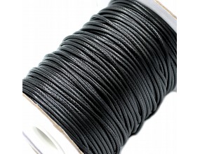 SZNUREK JUBILERSKI POWLEKANY SNAKE 2mm 2m CZARNY