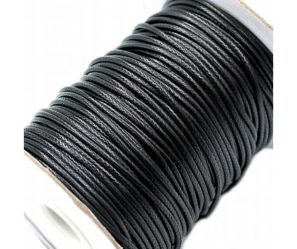 SZNUREK JUBILERSKI POWLEKANY SNAKE 2mm 2m CZARNY
