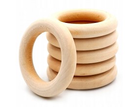 Kółka drewniane obręcze do makramy aniołków 40mm 6szt