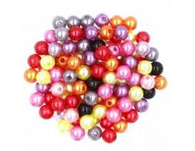 Koraliki Perły Perełki Akrylowe 6mm 100szt mix