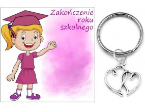 Brelok Serca Prezent na Zakończenie Roku Szkolnego