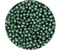 PERŁA PERŁY PEREŁKI SZKLANE 4mm 50szt zielony ciem