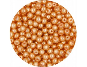 PERŁA PERŁY PEREŁKI SZKLANE 4mm 50szt rudy