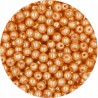 PERŁA PERŁY PEREŁKI SZKLANE 4mm 50szt rudy