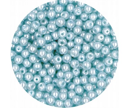 PERŁA PERŁY PEREŁKI SZKLANE 4mm 50sztuk gołębi