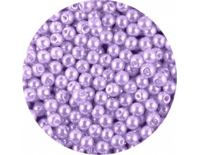 PERŁA PERŁY PEREŁKI SZKLANE 4mm 50sztuk fiolet jas