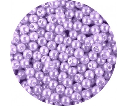 PERŁA PERŁY PEREŁKI SZKLANE 4mm 50sztuk fiolet jas